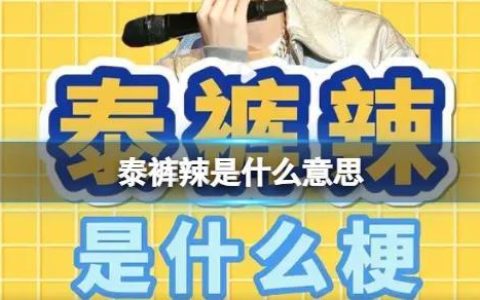 泰裤辣什么网络梗（详解泰裤辣梗表达的含义）